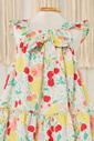 Vestido estampa de frutas coloridas