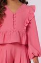 Conjunto de malha crepe rosa Conjunto de malha crepe rosa