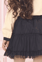 Conjunto blusa de tricoline e saia de tule Conjunto blusa de tricoline e saia de tule