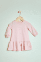 Vestido de moletinho rosa bebê