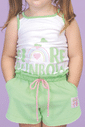 Conjunto blusa canelada, regata canelada e short de moletinho Conjunto blusa canelada, regata canelada e short de moletinho