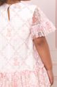 Vestido de tule poa com estampa de urso e laço Vestido de tule poa com estampa de urso e laço