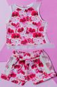 Conjunto blusa e shorts estampa floral Conjunto blusa e shorts estampa floral
