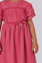 Vestido de tule com mangas de babados Vestido de tule com mangas de babados