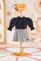 Conjunto body baby e saia preto e branca Conjunto body baby e saia preto e branca