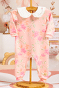 Body com estampa floral e gola bordada Body com estampa floral e gola bordada