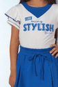 Conjunto blusa de malha com short-saia de moletinho Conjunto blusa de malha com short-saia de moletinho