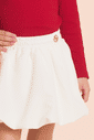Saia balonê off-white Saia balonê off-white