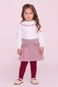 Conjunto Blusa Com Gola Bordada E Saia Pied De Poule Conjunto Blusa Com Gola Bordada E Saia Pied De Poule