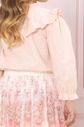Conjunto camisa de tricoline e saia de tule poa estampada Conjunto camisa de tricoline e saia de tule poa estampada