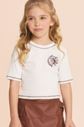 Blusa baby tee manga curta
