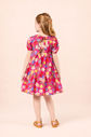 Vestido De Tricoline Estampado Com Entremeio Colorido