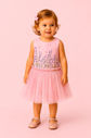 Vestido Com Estampa De Lavanda E Babado De Tule Vestido Com Estampa De Lavanda E Babado De Tule