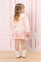 Conjunto camisa de tricoline e saia de tule poa estampada Conjunto camisa de tricoline e saia de tule poa estampada