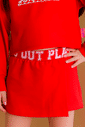 Short-saia de moletinho com silk Short-saia de moletinho com silk