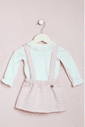 Conjunto body modal suede e saia de tweed Conjunto body modal suede e saia de tweed