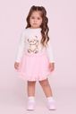 Conjunto Blusa Com Silk e Saia De Tule