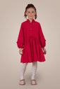 Vestido com babado e botões Vestido com babado e botões