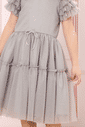 Vestido de tule cinza com brilho Vestido de tule cinza com brilho