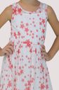 Conjunto vestido de malha com sobreposição de tule estampado