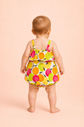 Romper de malha com babado no pala Romper de malha com babado no pala