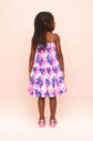 Vestido em estampa floral com alcinhas