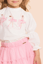 Conjunto blusa bailarinas e saia de tule Conjunto blusa bailarinas e saia de tule