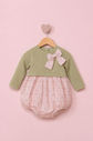 Romper De Tricot Com Air Flow Estampado Romper De Tricot Com Air Flow Estampado