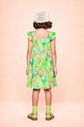 Vestido estampado com babado mas alças Vestido estampado com babado mas alças