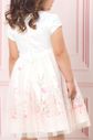 Vestido  de cetim e saia de tule com strass e sublimação de urso Vestido  de cetim e saia de tule com strass e sublimação de urso