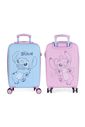 Mala de Viagem Pequena de Bordo em ABS Stitch Azul-Rosa Mala de Viagem Pequena de Bordo em ABS Stitch Azul-Rosa