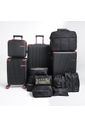Kit de Mala de Viagem Completo Croácia e Bolsa Confort Preta e Kit Organizador 8 Peças com cinta Preto Kit de Mala de Viagem Completo Croácia e Bolsa Confort Preta e Kit Organizador 8 Peças com cinta Preto