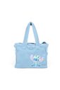 Kit Infantil Bolsa de Ombro e Mini Bolsa Shoulder Bag em Pelúcia Stitch e Xepa Azul