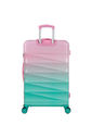 Mala De Viagem Grande 32kg Gradiente Colors Policarbonato Com ABS Rosa com Verde