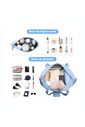 Kit de Mala Pequena de Bordo 10 kg Brasil Branco, Bolsa Journey Azul, Kit Frascos 9 Peças Celeste e Capa de Mala Urso sem Curso Azul Kit de Mala Pequena de Bordo 10 kg Brasil Branco, Bolsa Journey Azul, Kit Frascos 9 Peças Celeste e Capa de Mala Urso sem Curso Azul