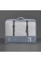 Kit Mala de Bordo 10kg e 23kg  Brasil Maloa Branco PC e ABS com 2 Kits Organizadores Travel To Live Cinza