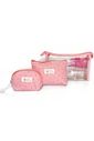 Kit Necessaire Handmade 3 Peças Rosa Kit Necessaire Handmade 3 Peças Rosa