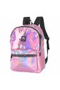 Mochila Escolar Juvenil Feminina Holográfica Pink