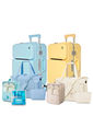 Kit de Mala Pequena de Bordo Porto Azul e Amarelo, Bolsa Journey Azul e Bege com Organizador Porta Sapato Turquesa e Bege Kit de Mala Pequena de Bordo Porto Azul e Amarelo, Bolsa Journey Azul e Bege com Organizador Porta Sapato Turquesa e Bege