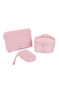 Kit de Acessórios Multifuncional com Necessaire, Porta Passaporte e Porta Notebook 14 Polegadas Puffer Maloa Rosa Kit de Acessórios Multifuncional com Necessaire, Porta Passaporte e Porta Notebook 14 Polegadas Puffer Maloa Rosa