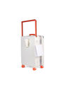 Kit Malas de Bordo 10kg Veneza Maloa Branco e Preto em Policarbonato com Kit Organizador 7 Peças Bege