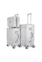 Kit de Viagem com 3 Peças Policarbonato ABS Noruega Maloa Prata