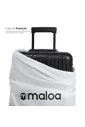 Mala de Viagem Pequena de Bordo 10 kg em Aluminio Dubai Maloa Preto