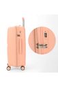Mala de Viagem Pequena de Bordo 10kg de Bordo em Polipropileno Granada Salmão com Expansor Mala de Viagem Pequena de Bordo 10kg de Bordo em Polipropileno Granada Salmão com Expansor