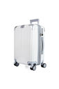 Kit Mala de Bordo 10kg e 23kg  Brasil Maloa Branco PC e ABS com 2 Kits Organizadores Travel To Live Cinza