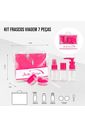 Kit de Frascos para Viagem de 7 Peças Pink Kit de Frascos para Viagem de 7 Peças Pink
