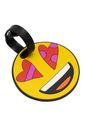Tag Identificador de Bagagem para Malas de Viagem Emoji By Romero Smile Coração