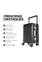 Mala de Viagem Pequena de Bordo 10 kg em Policarbonato Barcelona Maloa Preto Mala de Viagem Pequena de Bordo 10 kg em Policarbonato Barcelona Maloa Preto