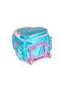 Mochila com Rodinhas Escolar Infanti Stitch Happy em Plush com Glitter Azul