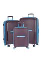 Kit de Malas de Viagem 3 Peças Polipropileno com Expansor Jade Violeta Kit de Malas de Viagem 3 Peças Polipropileno com Expansor Jade Violeta